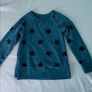 Primary blue cozy star tunic sweatshirt size 3